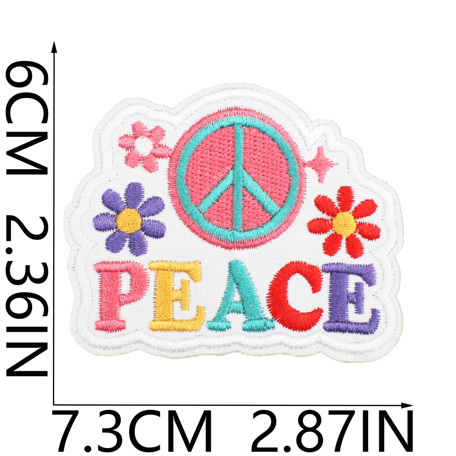 Wholesale Peace Self-love Embroidered Cloth Sticker